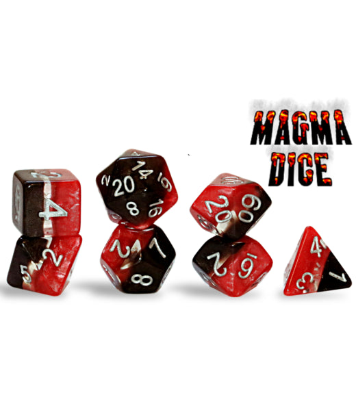 Gate Keeper Games: Eclipse Dice: Magma Poly 7 Set | Odin's Place