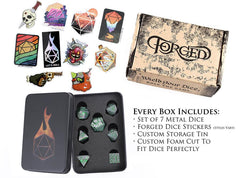 Forged Gaming Sylvan Slash Poly 7 Metal Dice Set | Odin's Place
