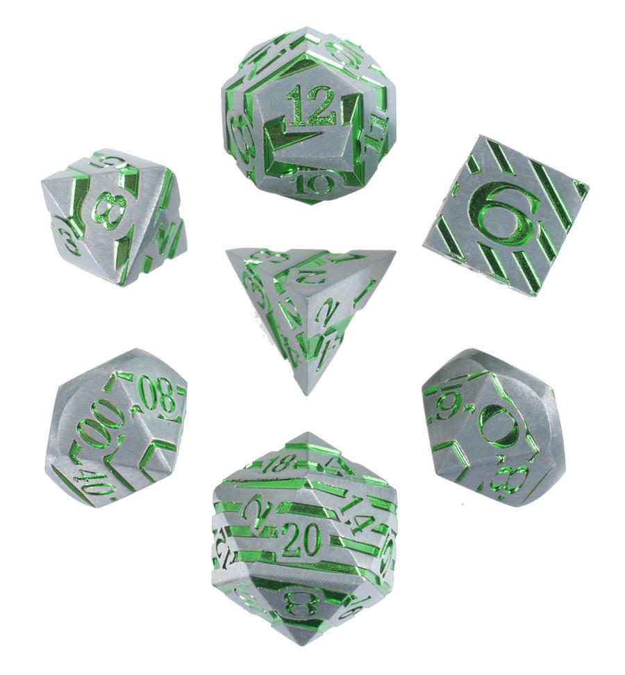 Forged Gaming Sylvan Slash Poly 7 Metal Dice Set | Odin's Place