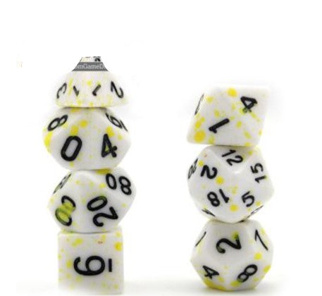Game Habit Hot Buttered Goodness Poly 7 Dice Set | Odin's Place