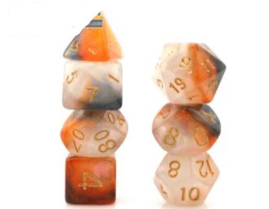 Game Habit Creme Brulee Poly 7 Dice Set | Odin's Place