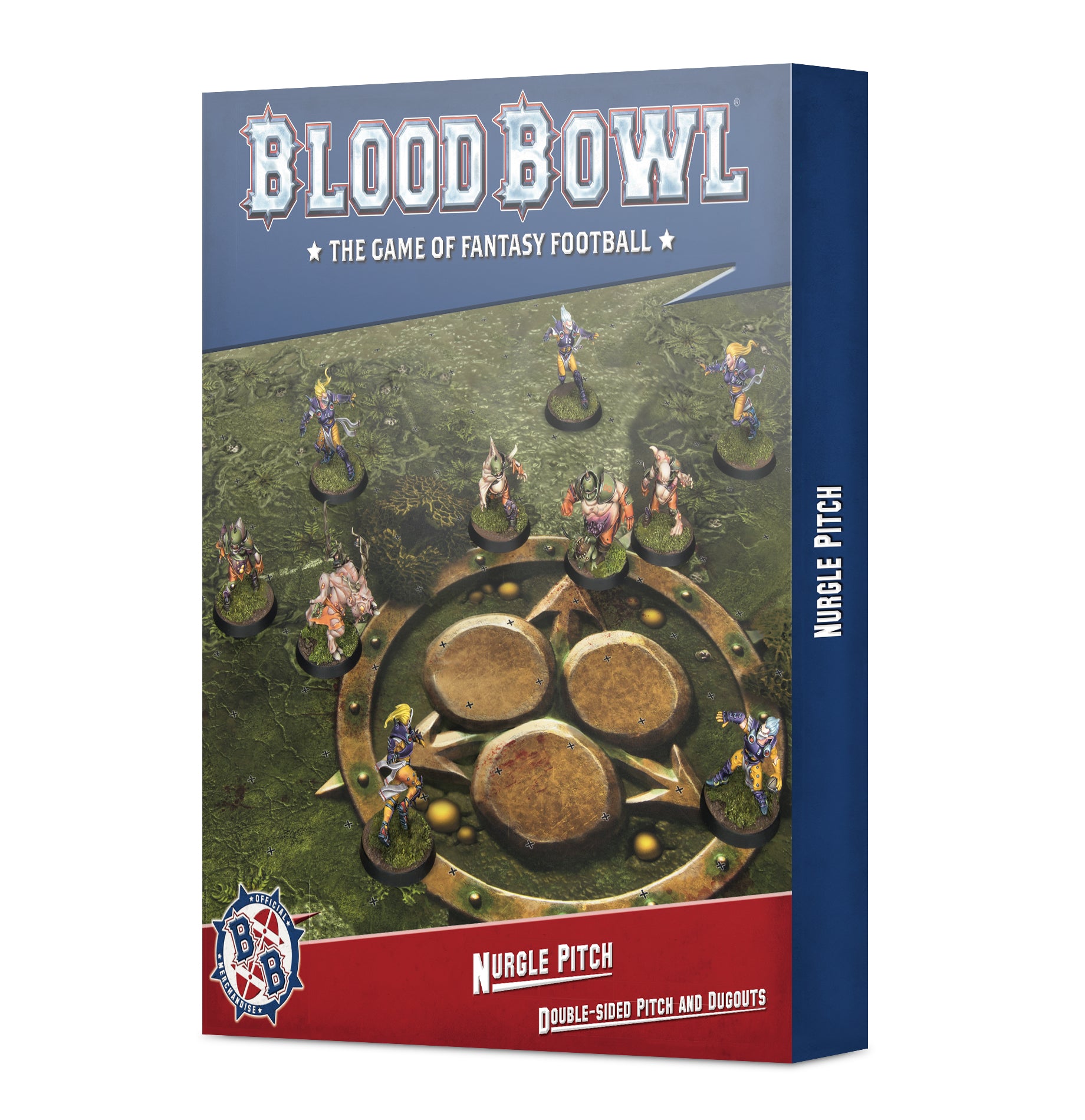 Blood Bowl: Nurgle Pitch – Double-sided Pitch and Dugouts Set | Odin's Place