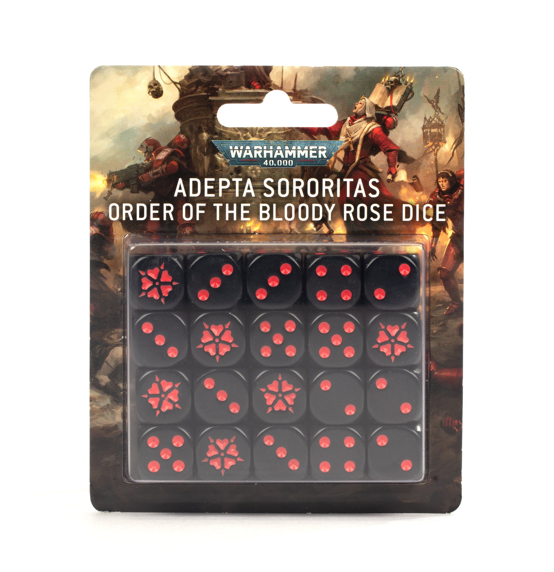 Warhammer 40K: Adepta Sororitas Order of The Bloody Rose Dice Set | Odin's Place