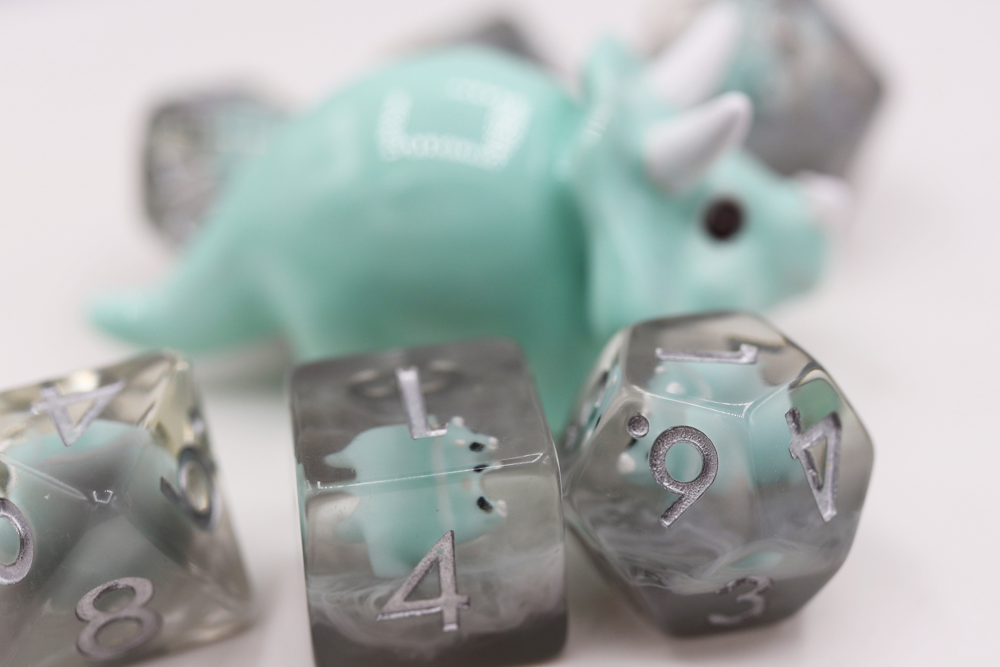 Foam Brain Baby Triceratops Poly 7 Dice Set | Odin's Place