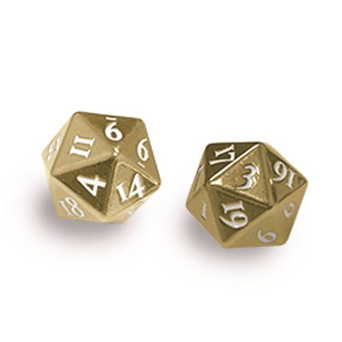 Heavy Metal d20 Pair Chrome | Odin's Place