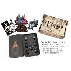 Forged Gaming Underdark Glimmer Poly 7 Metal Dice Set | Odin's Place