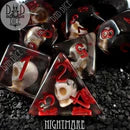 DND Dice Poly 7 Dice Set: Nightmare | Odin's Place