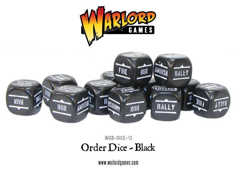 Bolt Action: Orders Dice (Black) Dice Set | Odin's Place