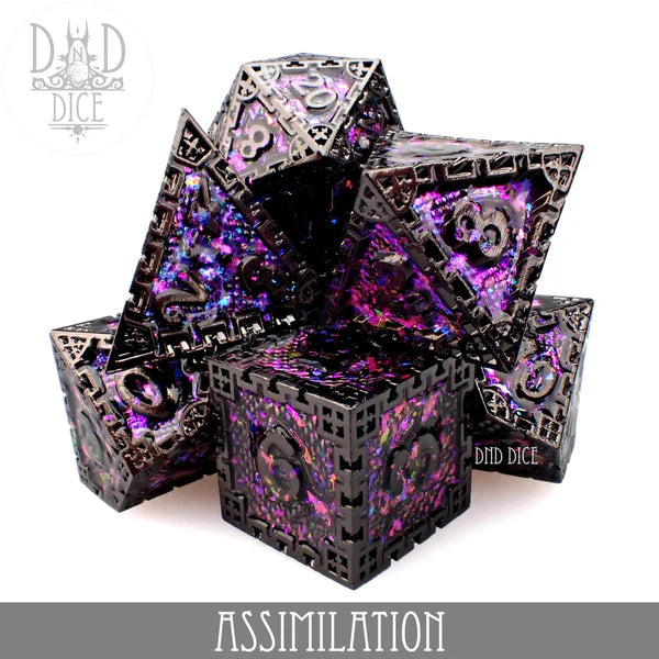 DND Dice Poly 7 Metal Dice Set: Assimilation | Odin's Place
