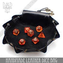 DND Dice Leather Dice Bag & Dice Tray: Dragons/Black | Odin's Place