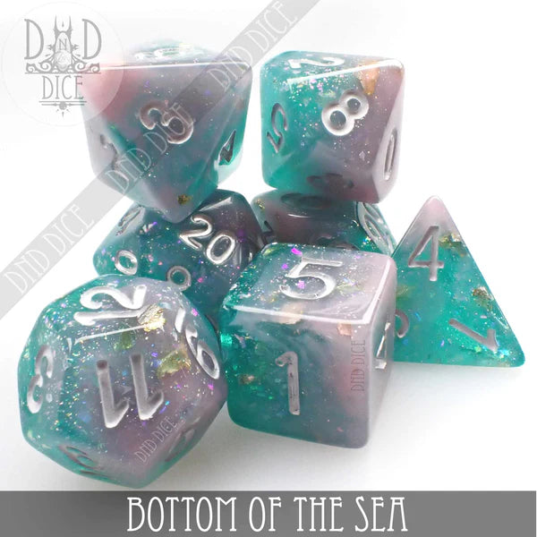 DND Dice Poly 7 Dice Set: Bottom of the Sea | Odin's Place