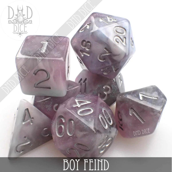 DND Dice Poly 7 Dice Set: Boy Fiend | Odin's Place