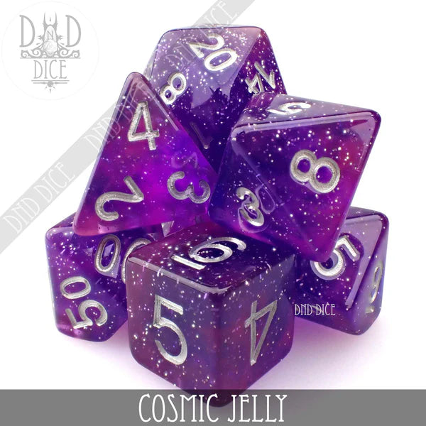 DND Dice Poly 7 Dice Set: Cosmic Jelly | Odin's Place