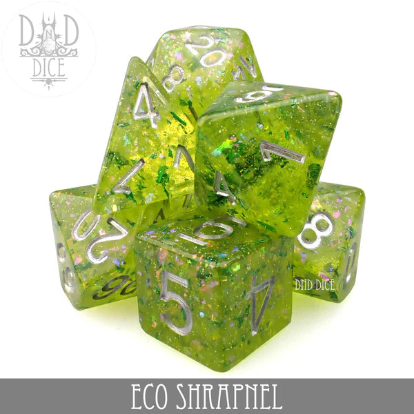 DND Dice Poly 7 Dice Set: Eco Shrapnel | Odin's Place