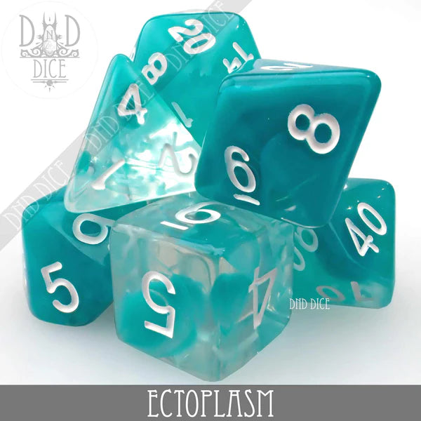 DND Dice Poly 7 Dice Set: Ectoplasm | Odin's Place