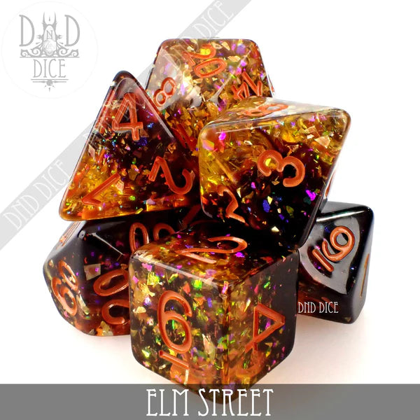 DND Dice Poly 7 Dice Set: Elm Street | Odin's Place
