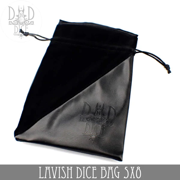 DND Dice Lavish Dice Bag Large - Black | Odin's Place