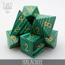 DND Dice Poly 7 Dice Set: Malachite | Odin's Place