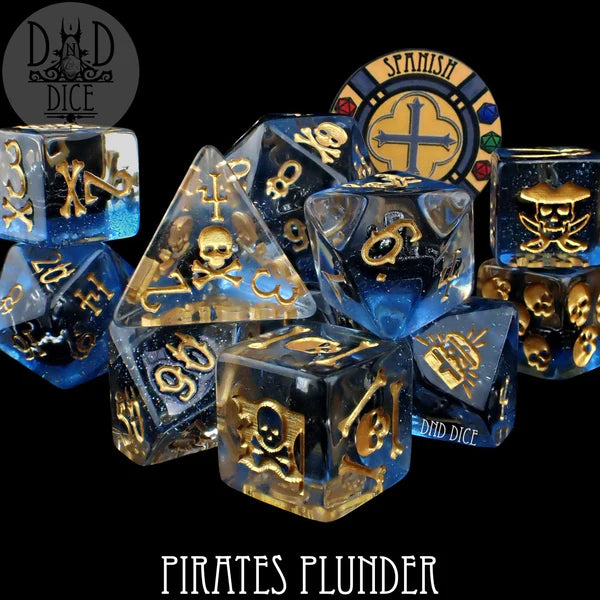 DND Dice 11 Dice Set: Pirate's Plunder | Odin's Place