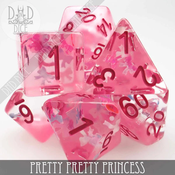 DND Dice Poly 7 Dice Set: Pretty Pretty Princess | Odin's Place