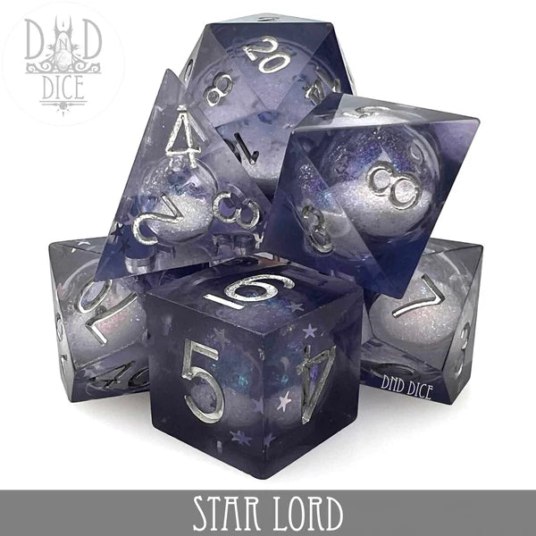 DND Dice Poly 7 Dice Set: Star Lord Liquid Core | Odin's Place
