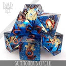 DND Dice Poly 7 Dice Set: Summoner's Circle Handmade | Odin's Place