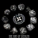 DND Dice 11 Dice Set: Art of Stealth | Odin's Place