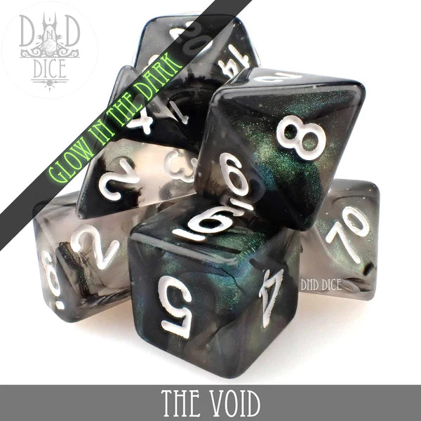 DND Dice Poly 7 Dice Set: The Void | Odin's Place