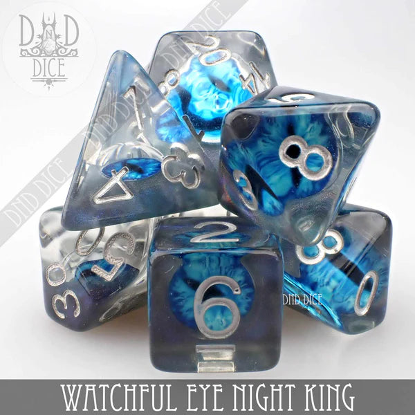 DND Dice Poly 7 Dice Set: Watchful Eye Night King | Odin's Place