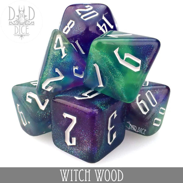 DND Dice Poly 7 Dice Set: Witch Wood | Odin's Place