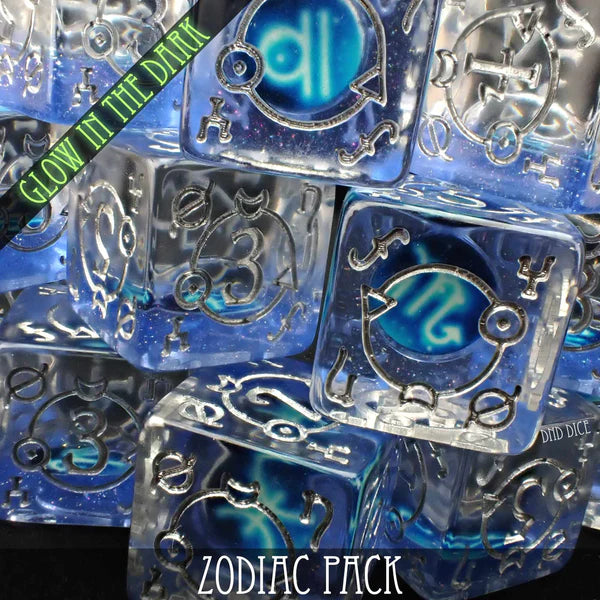DND Dice 12 Dice D6 Set: Zodiac Pack | Odin's Place