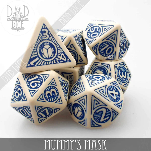 Q Workshop Poly 7 Dice Set: Pathfinder Mummy's Mask | Odin's Place