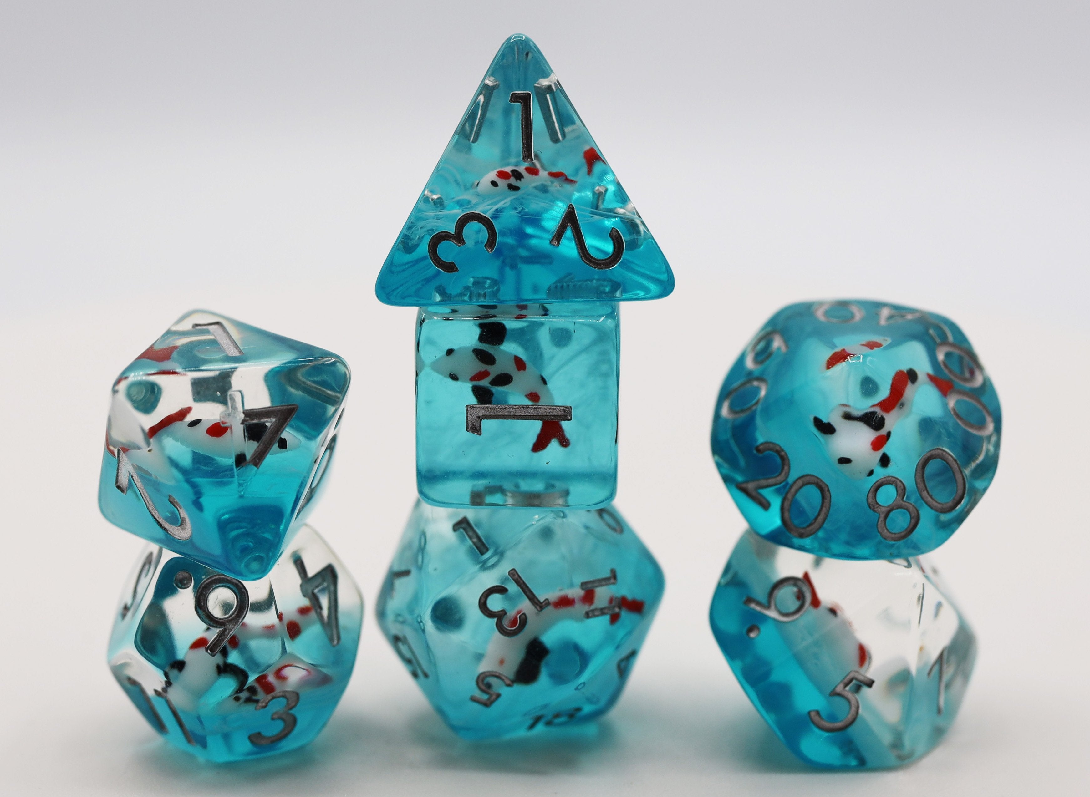 Foam Brain Water Garden Koi Poly 7 Dice Set | Odin's Place