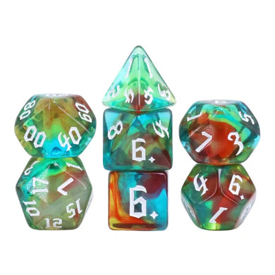 Foam Brain Poly 7 Dice Set: Wind Elves | Odin's Place
