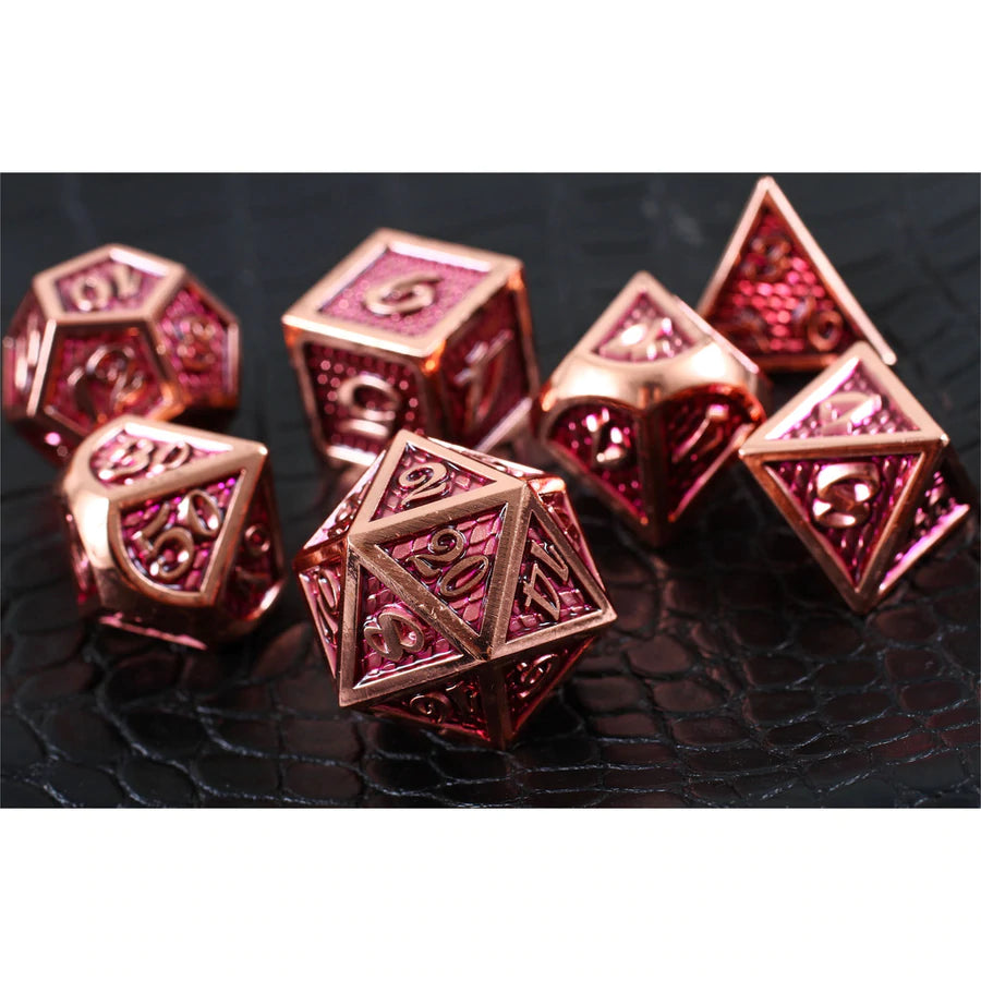 Forged Gaming Wyrm Blood Poly 7 Metal Dice Set | Odin's Place