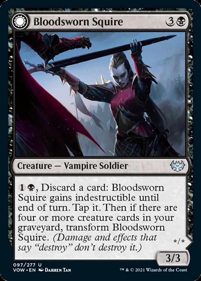 Bloodsworn Squire // Bloodsworn Knight [Innistrad: Crimson Vow] | Odin's Place