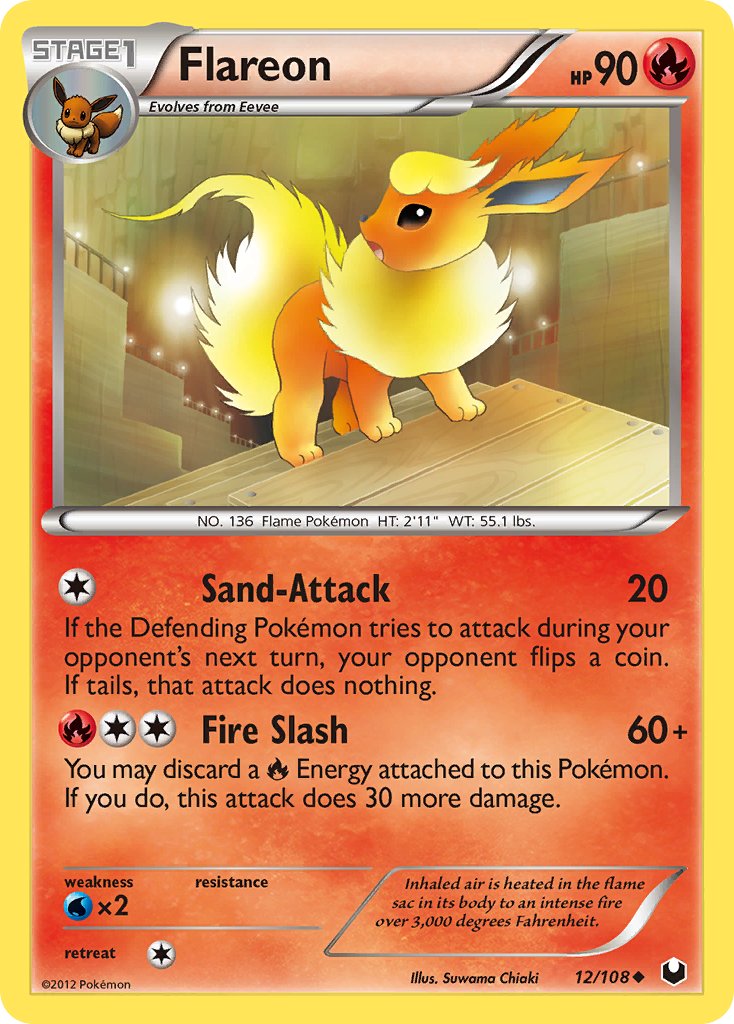 Flareon (12/108) [Black & White: Dark Explorers] | Odin's Place