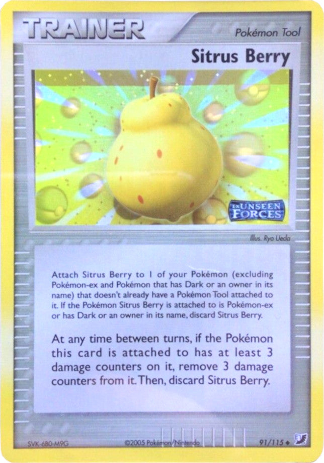 Sitrus Berry (91/115) (Stamped) [EX: Unseen Forces] | Odin's Place