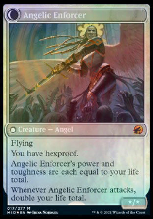 Enduring Angel // Angelic Enforcer [Innistrad: Midnight Hunt Prerelease Promos] | Odin's Place