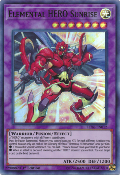 Elemental Hero Sunrise [LED6-EN012] Ultra Rare | Odin's Place