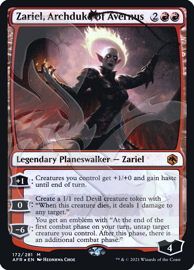 Zariel, Archduke of Avernus (Ampersand Promo) [Dungeons & Dragons: Adventures in the Forgotten Realms Promos] | Odin's Place