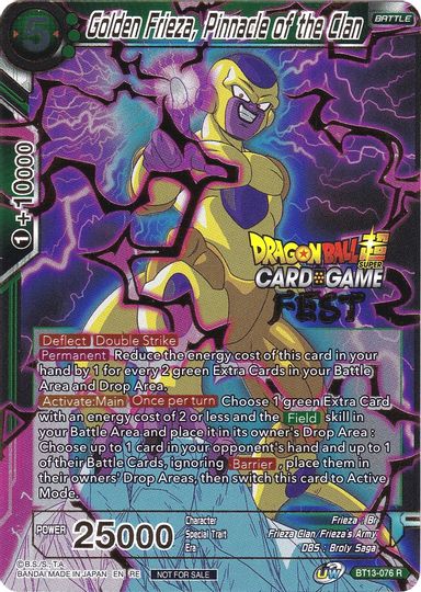 Golden Frieza, Pinnacle of the Clan (Card Game Fest 2022) (BT13-076) [Tournament Promotion Cards] | Odin's Place
