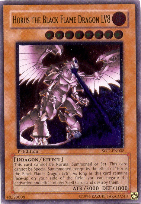 Horus the Black Flame Dragon LV8 [SOD-EN008] Ultimate Rare | Odin's Place
