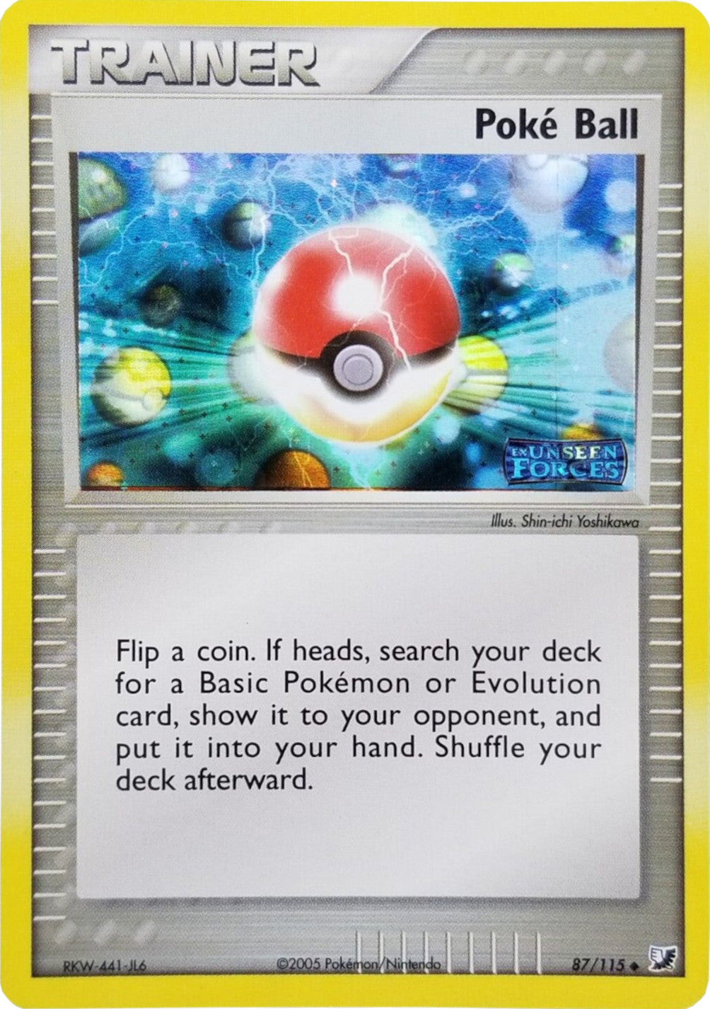 Poke Ball (87/115) (Stamped) [EX: Unseen Forces] | Odin's Place