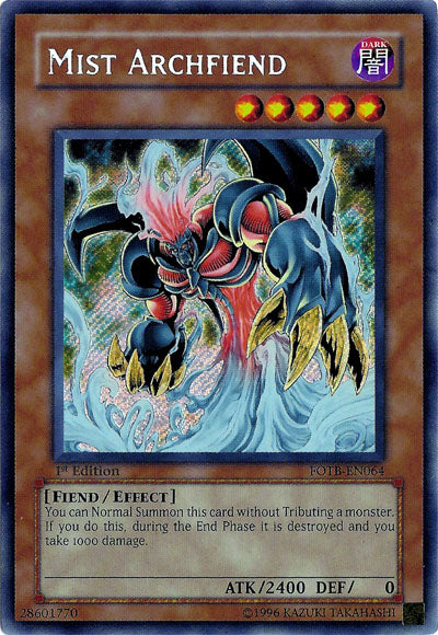 Mist Archfiend [FOTB-EN064] Secret Rare | Odin's Place