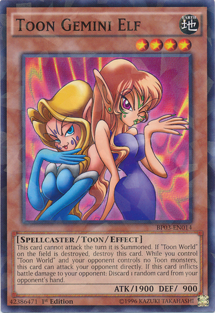 Toon Gemini Elf [BP03-EN014] Shatterfoil Rare | Odin's Place