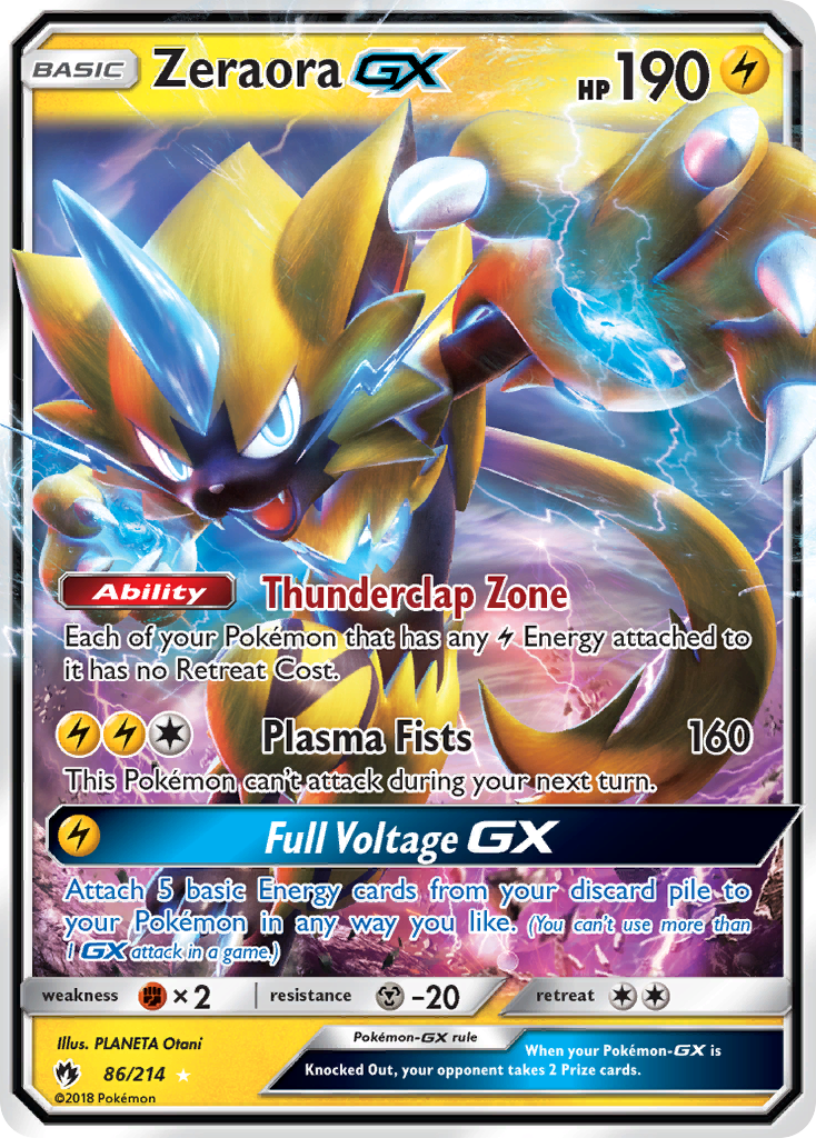 Zeraora GX (86/214) [Sun & Moon: Lost Thunder] | Odin's Place