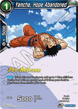 Yamcha, Hope Abandoned (BT13-044) [Supreme Rivalry Prerelease Promos] | Odin's Place