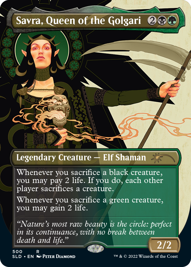 Savra, Queen of the Golgari (Borderless) [Secret Lair Drop Series] | Odin's Place