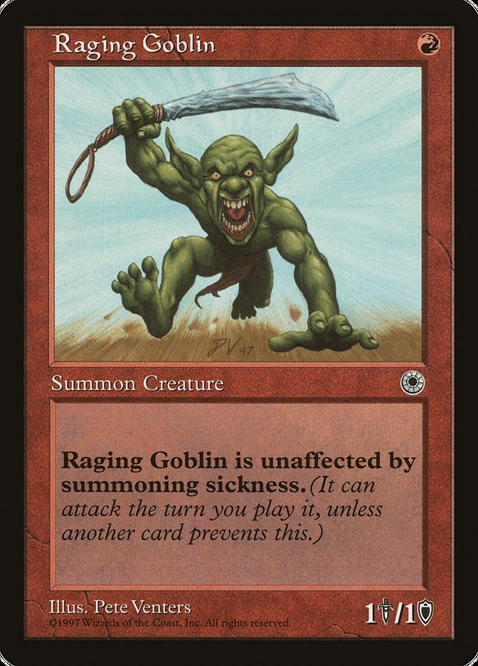 Raging Goblin (No Flavor Text) [Portal] | Odin's Place
